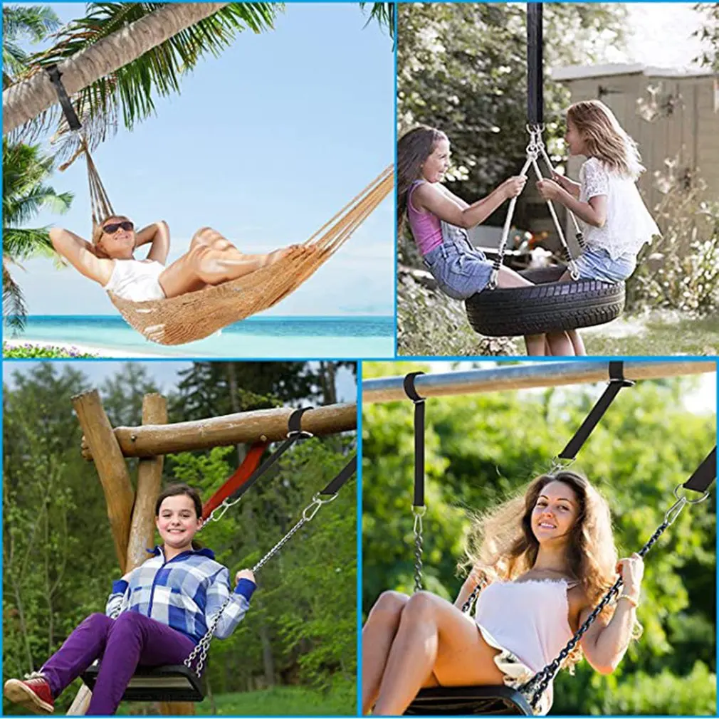 

Swing Connecting Straps Hammocks Chair Straps Outdoor Swing Straps 5Cmx150Cm Long With Swivel Ring With Protective Sheet Lock