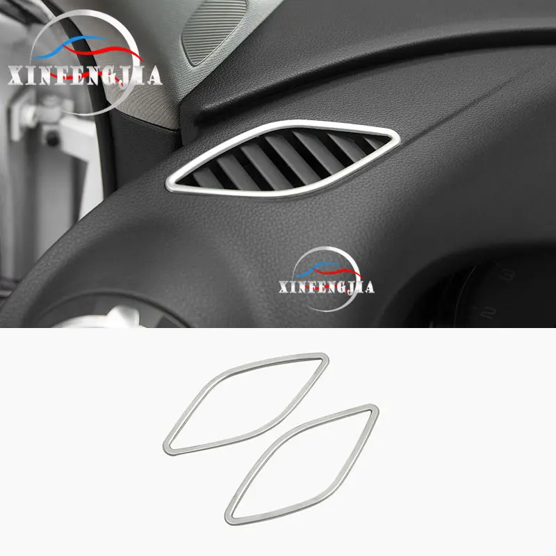 For Audi A3 15-17 2x Stainless Front Dashboard Air Outlet Vent Frame Cover Trim | Автомобили и мотоциклы