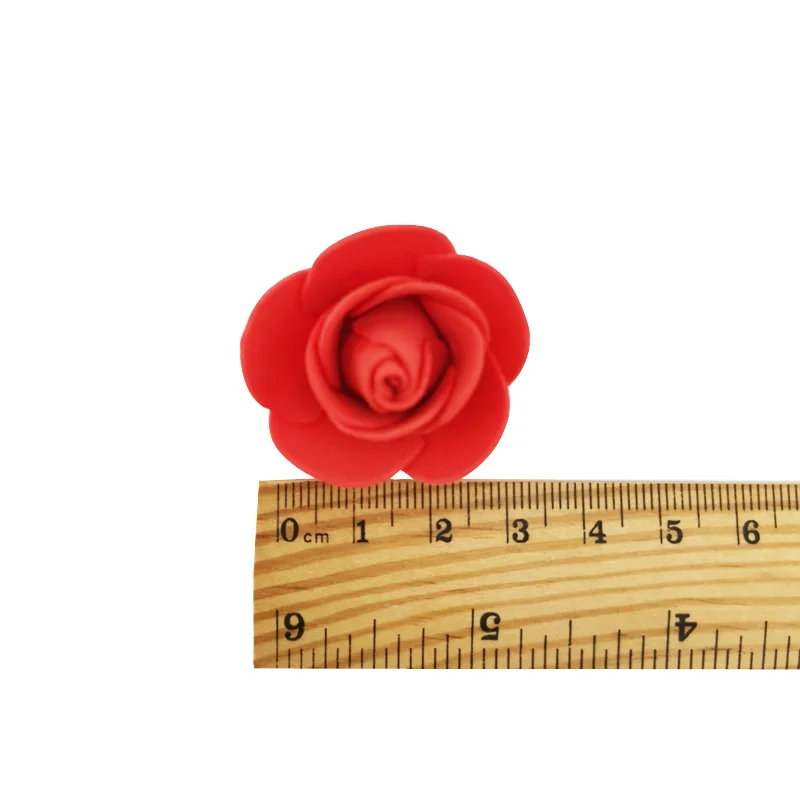 (50pcs/pack) 3cm Width Foam Rose Head Handmade Wedding Home Decoration Party Gift Box Artificial Flowers Supplies Wreath Craft