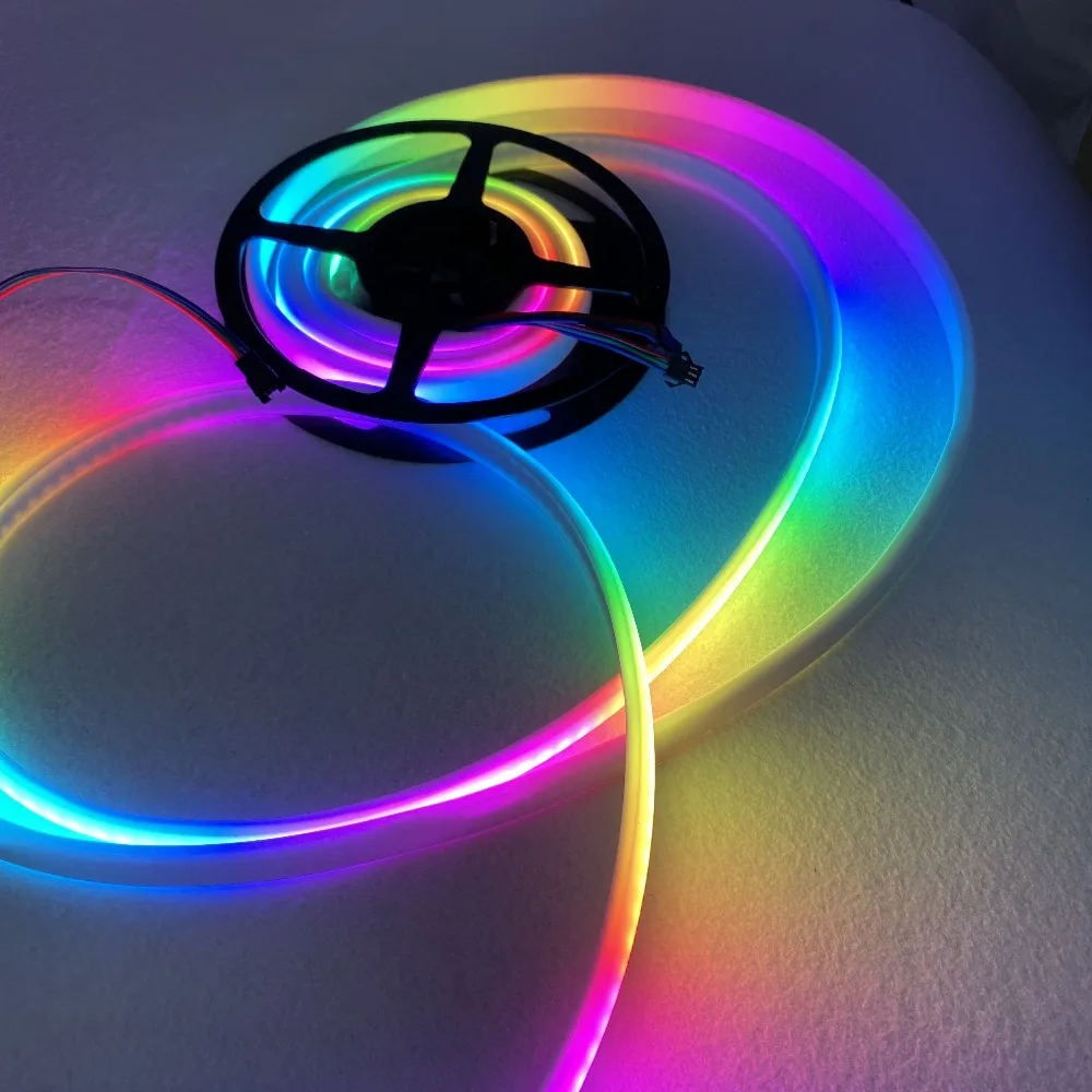 WS2815 DC12V 144 светодиодный s/m; 2 м/компл.; прибор приемно-полноцветный RGB 5050 светодиодный пиксель полосы; из водонепроницаемого материала в молочная труба