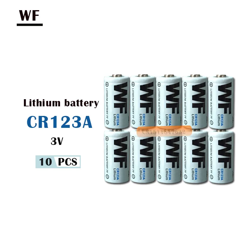 10pcs WF CR123A CR123 CR 123A 16340 Li ion Battery 3V Primary Lithium