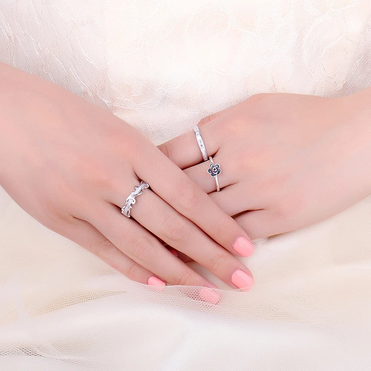 JewelryPalace кубического циркония половина Eternity свадебный набор каналов полоса 925 пробы Серебряное кольцо Красивая Новинка; Лидер продаж для Для женщин