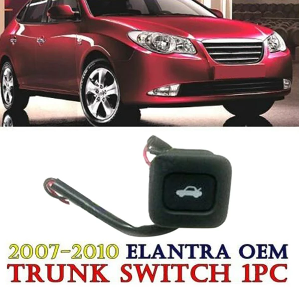 Rear Trunk Door Open Button Switch- Lid Switch for Hyundai Elantra/ Avante HD 2007-2010 93555-2H000 (Black) | Автомобили и