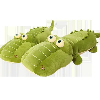 

70/90cm elasticity soft green crocodile pillow doll skin-friendly plush toy backrest cushion chair sleep bed throw pillow