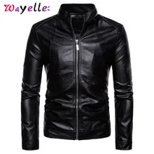 Мужская куртка из искусственной кожи, Классическая мотоциклетная Мужская мотоциклетная куртка, Осень-зима, повседневные Черные Куртки из искусственной кожи, мужские куртки размера плюс 5XL