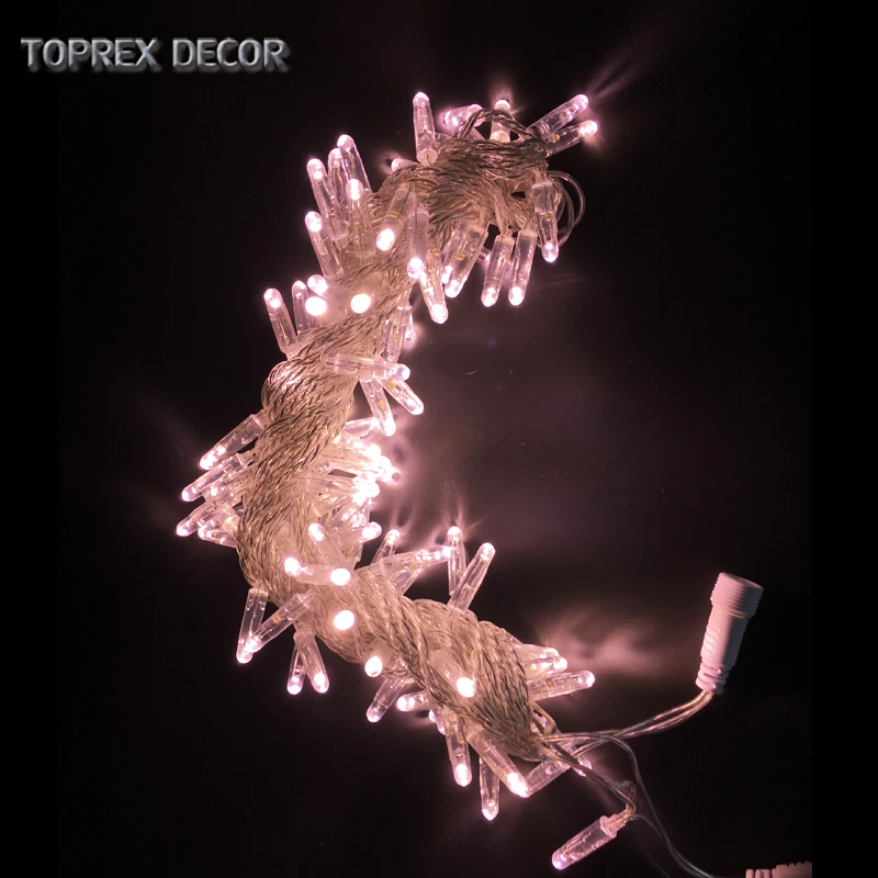 Toprex 32,8 футов розовое золото светодиодный свет шнура Рождественские украшения наружный светодиодный цепочка Свадебные украшения Рождественская гирлянда