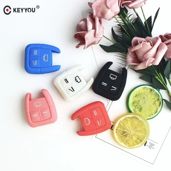 

KEYYOU 3 Button Remote Car Key Case Cover Silicone Fob Shell For Opel VAUXHALL VECTRA ASTRA ZAFIRA Tigra Omega Signum Frontera