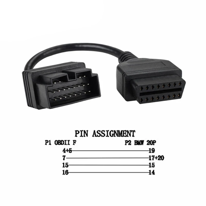 OBD2 Cable For KIA 20 Pin To 16 Pin OBDII Diagnostic Tool Scanner Code Reader Adapter Car Connector Cable For KIA 20Pin Adapter battery load testing