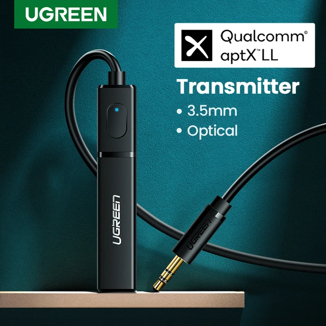 UGREEN Bluetooth Transmitter 5.0 TV Headphone PC PS4 aptX LL 3.5mm Aux SPDIF 3.5 Jack Optical Audio Music Bluetooth 5.0 Adapter 1