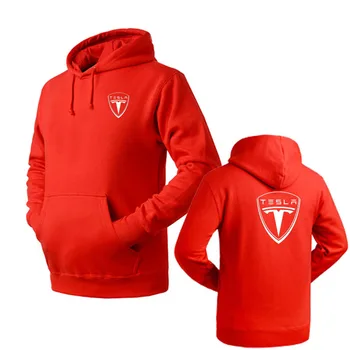 

Fashion pullover Hoodie Men Tesla logo pullover Hoody cotton Tops Style Brand New Male Hoodie Hoody