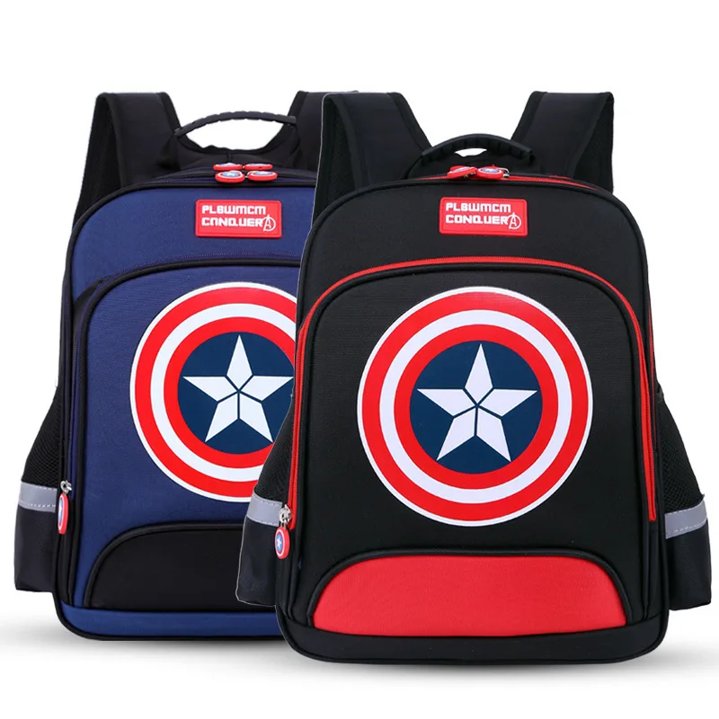 

Direct Supply CHILDREN'S Rucksack America Captain 1-3-6 First Grade Cartoon Bag Young STUDENT'S Men's Shoulder School Bag
