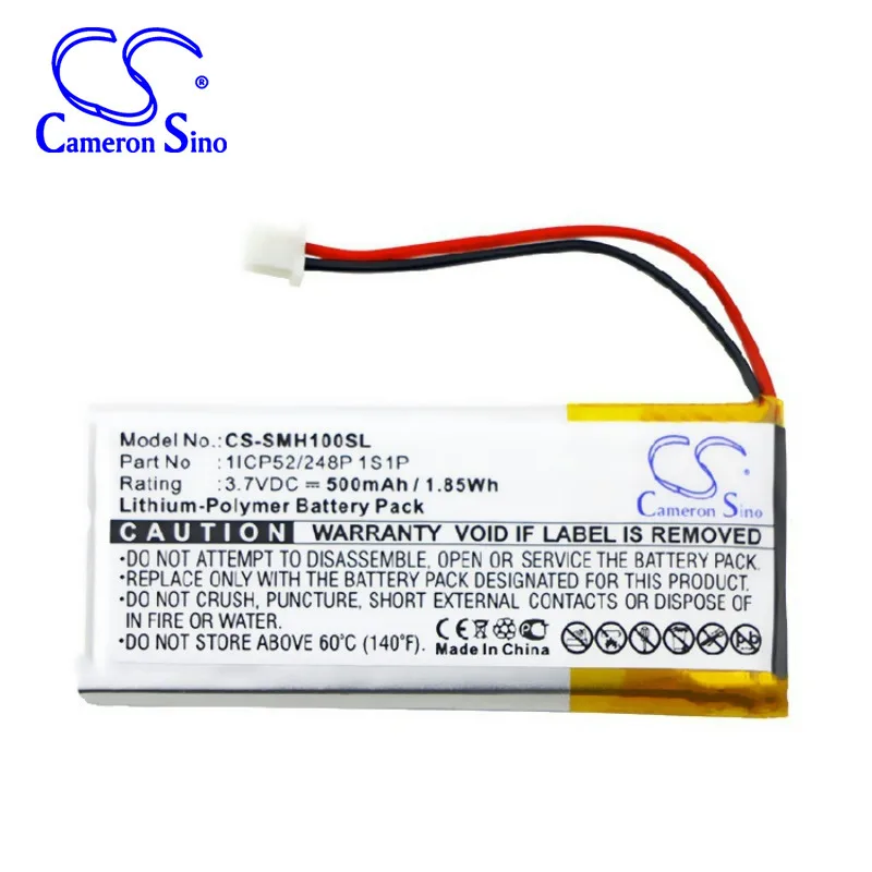 Sena SMH-10 SMH-10 Lifespan sustituye 1ICP52/248P 1S1P CS-SMH100SL Batería 500mAh Compatible con 