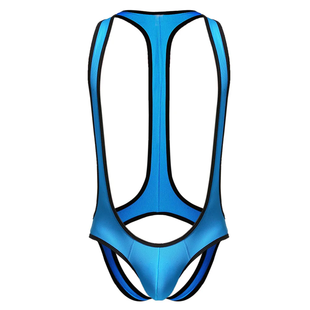 Sexy Undershirt Mens Singlet Underwear Breathable Jumpsuits Sexy Men Open Butt Briefs Bikini Bodysuit Men's Jumpsuits Undershirt