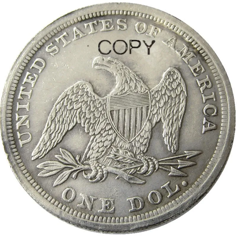 1859 сидя Liberty Dollar посеребренные копии монет