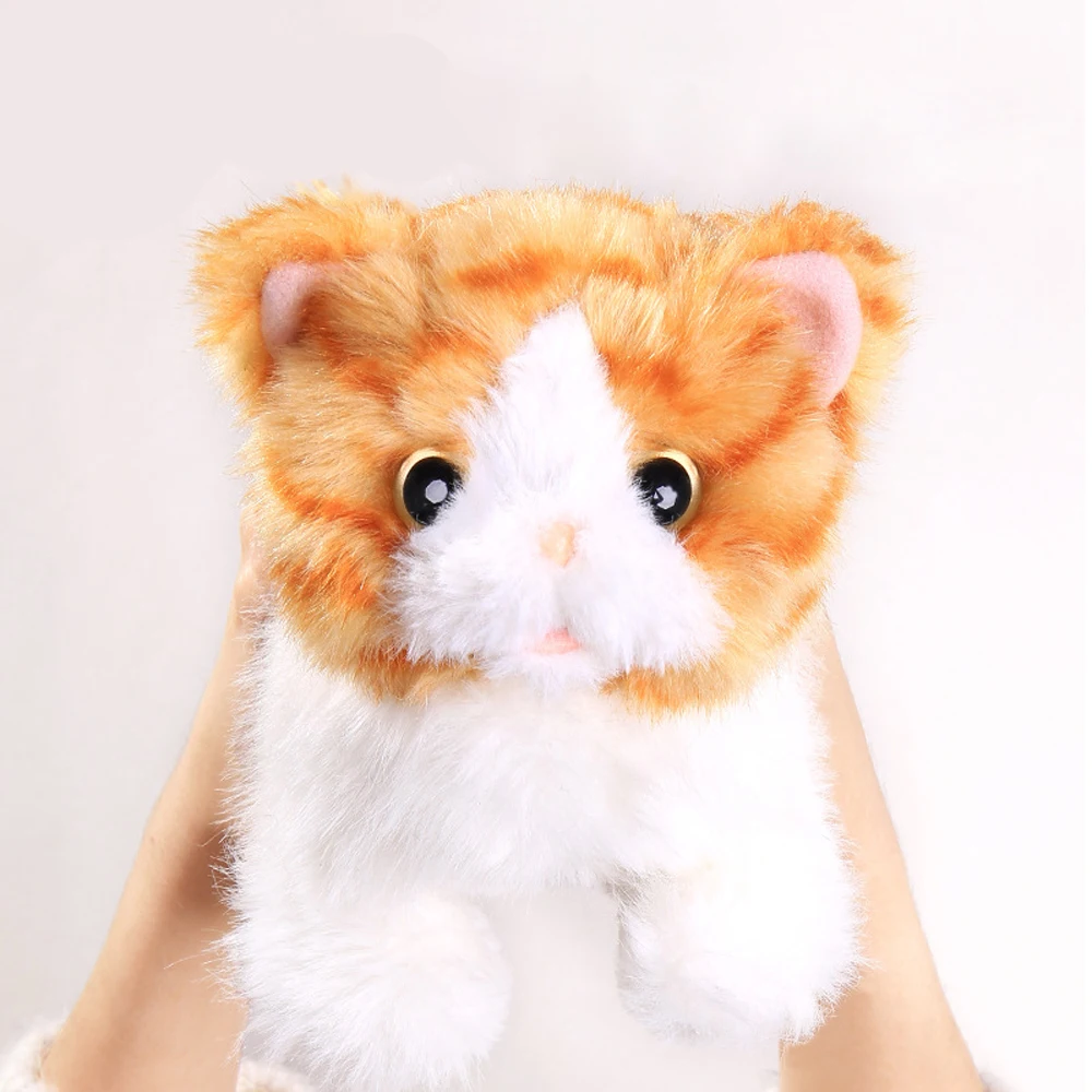 Baby Plush Toy Sound Control Cats Stand Walk Electronic Pet Interactive Toys for Kids Cute Robot Cat Children Birthday Gift