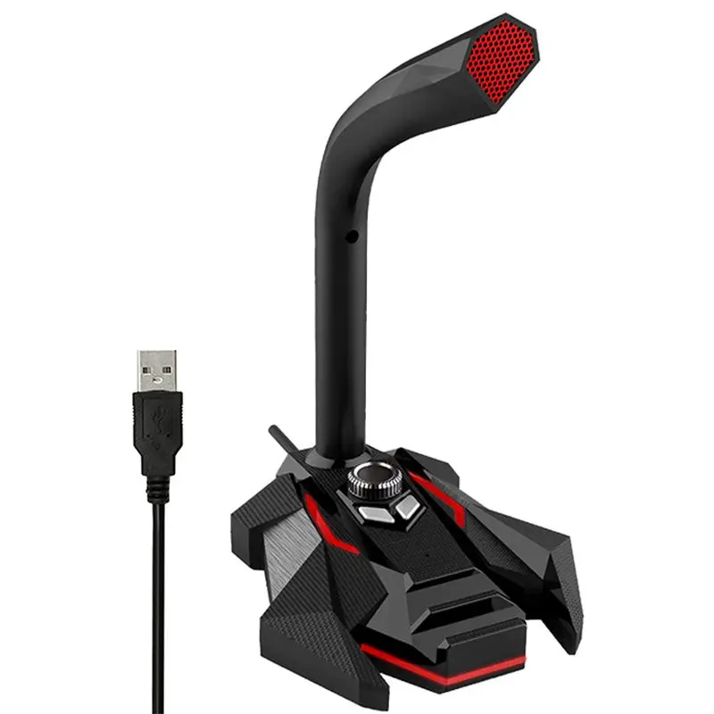 Red USB ABKT-POPU · PINE динамический проводной микрофон USB студийный игровой 360 Omnidirectionnel PC микрофон для компьютера Настольный профессиональный D - Цвет: Red USB