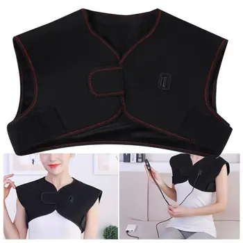 

Electric Heating Pad Warm Therapy Neck Shoulder Back Vibration Massage Pain Relief Cushion