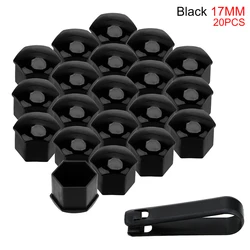 AUTCOAT Car Wheel Nut Protection Covers - Anti - Rust Hub Screw Caps (Black)