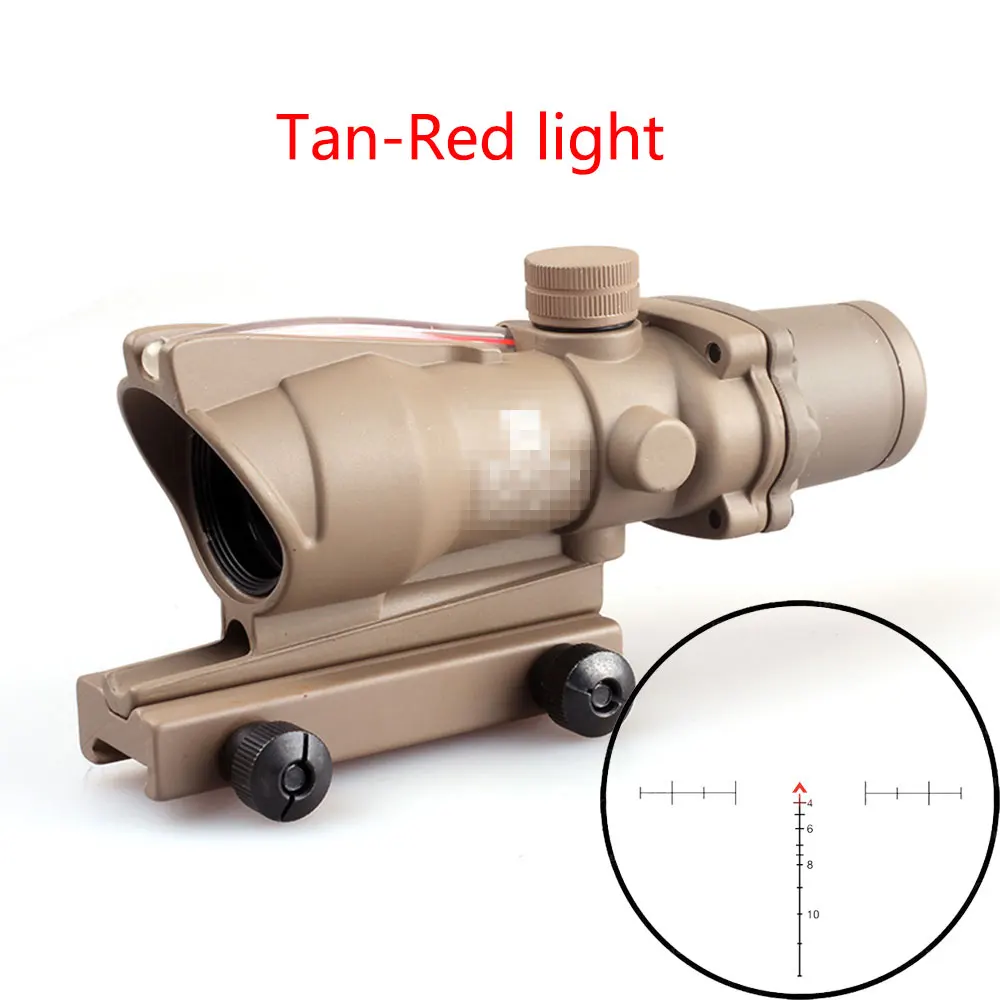 Охотничий прицел Chevron ACOG 4X32 оптический прицел красный зеленый с подсветкой Стекло травленая сетка тактический оптический прицел