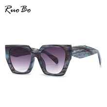 

RUOBO Vintage Oversize Frame Sunglasses For Women Men Brand Fashion Design Decoration Gradient Sun Glasses UV400 Oculos De Sol