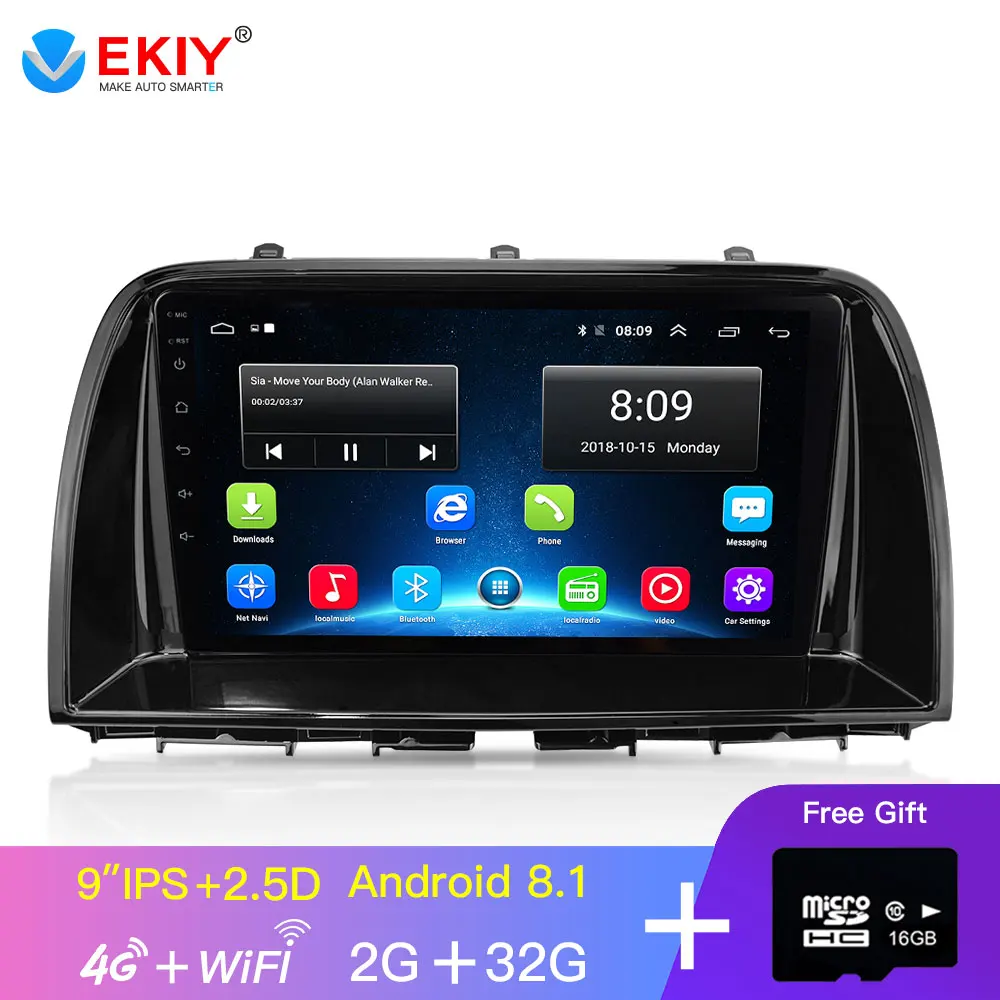 EKIY " ips Android автомобильный мультимедийный авто радио для Mazda CX5 CX-5 gps-навигатор, навигация видео стерео плеер