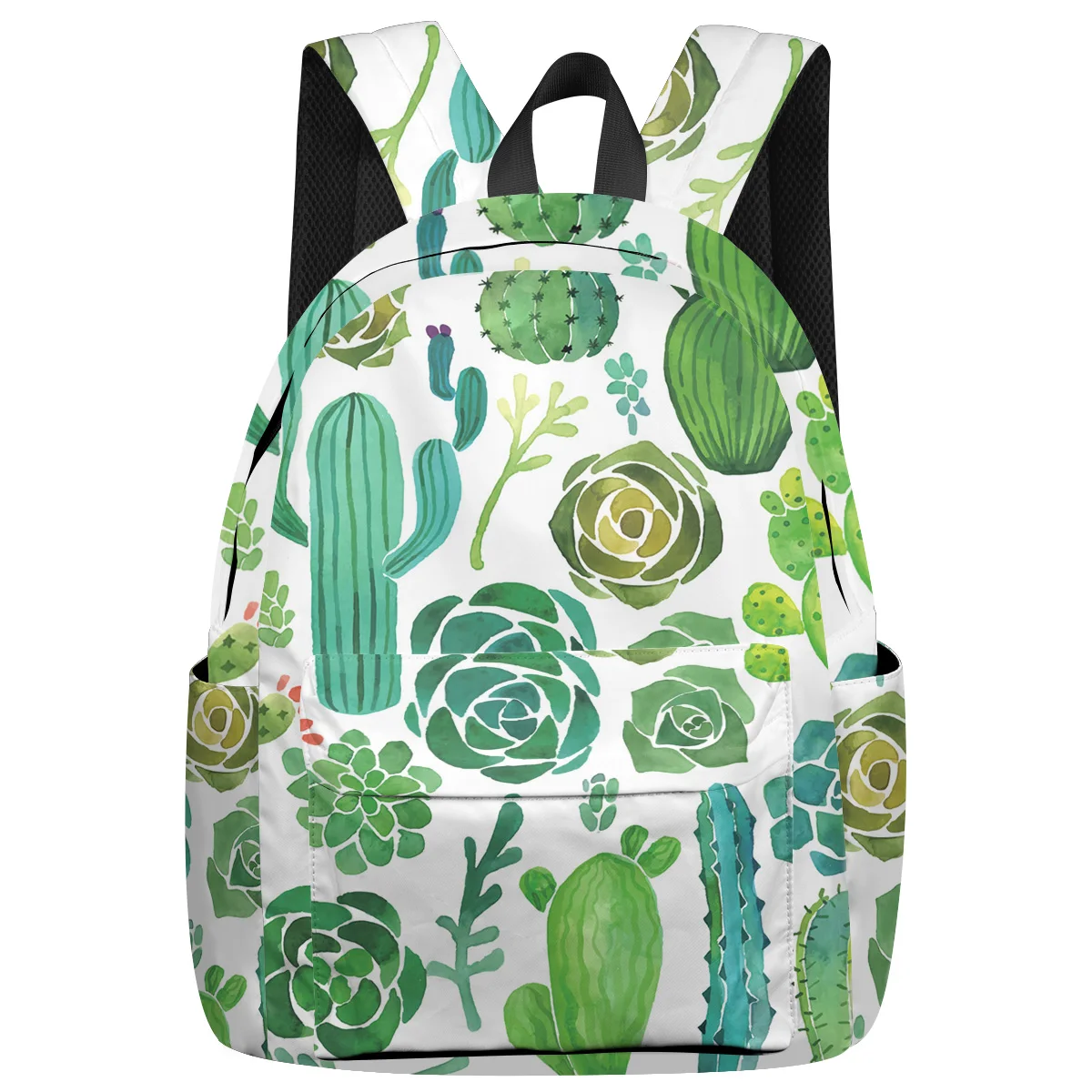 

WHEREISART Succulent Cactus Backpacks International Airplane Travel Internal Frame Backpacks Night Light Reflective Notebook