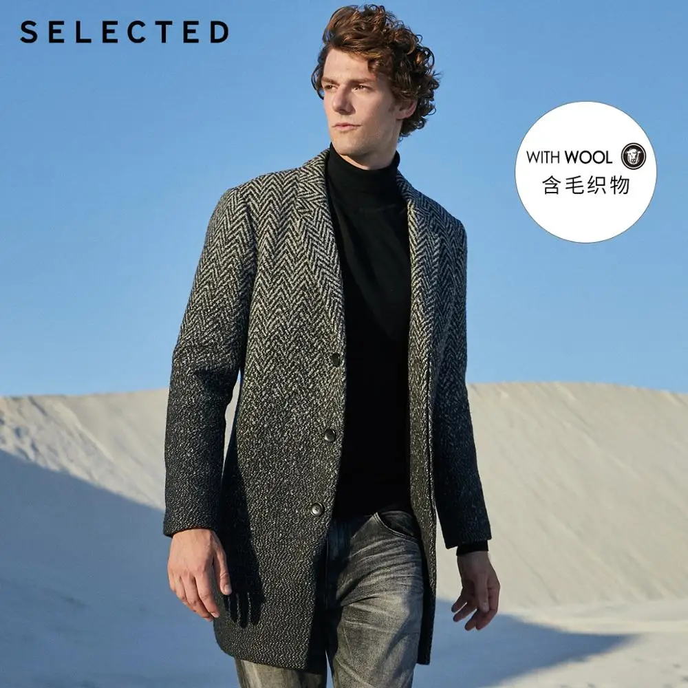 SELECTED Men's Wool-blend Coat Lapel Winter Jacket Male New Outwear Clothes S | 418427554 SELECTED Men's Wool-blend Coat Lapel Winter Jacket Male New Outwear Clothes S | 418427554