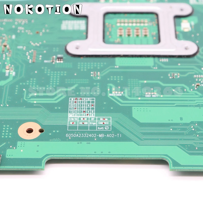 Материнская плата NOKOTION для ноутбука TOSHIBA Satellite L650 L655 1310A2332402 V000218080 V000218010 HM55 UMA DDR3
