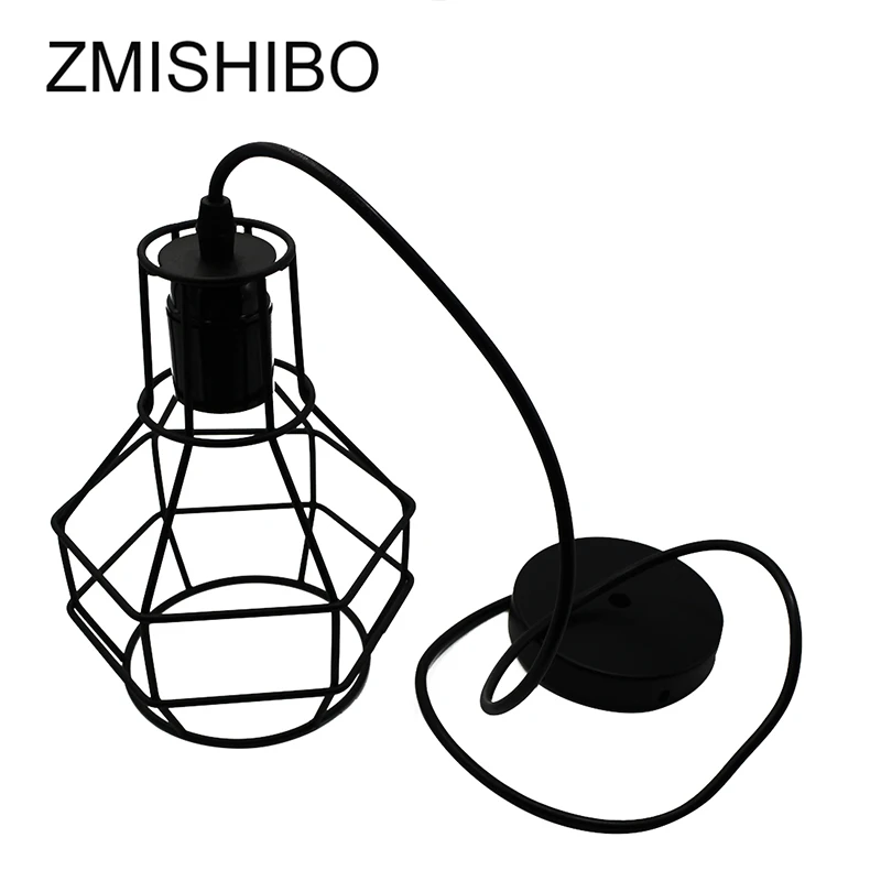 ZMISHIBO нерегулярные железные клетки дизайн подвесные светильники Регулируемая длина подвесной светильник E27 Droplights домашний подвесной светильник