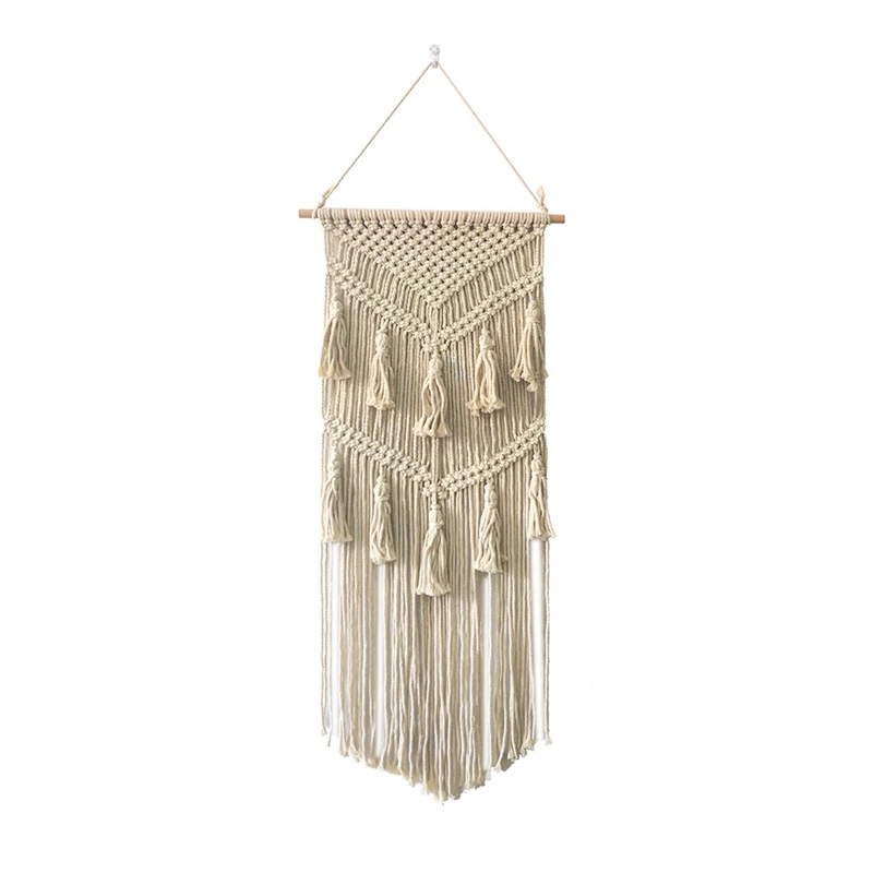 

Macrame Wall Hanging Woven Wall Art Decorative Boho Chic Woven Tapestry Home Decoration for Apartment Bedroom Living Room 15.7 I