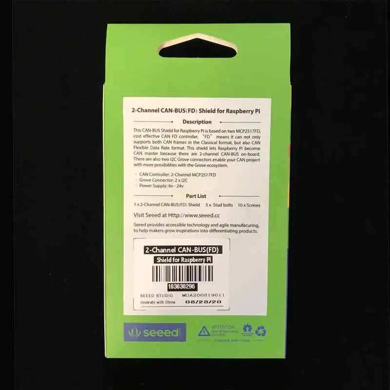 2-канальный щит CAN-BUS(FD) для Raspberry Pi | Электронные компоненты и принадлежности