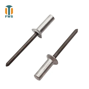 

M4 M4.8 Aluminum & Steel GB12616 DIN EN ISO 15974 Blind Rivets Countersunk Head Close Type Pop Rivets Break Mandrel