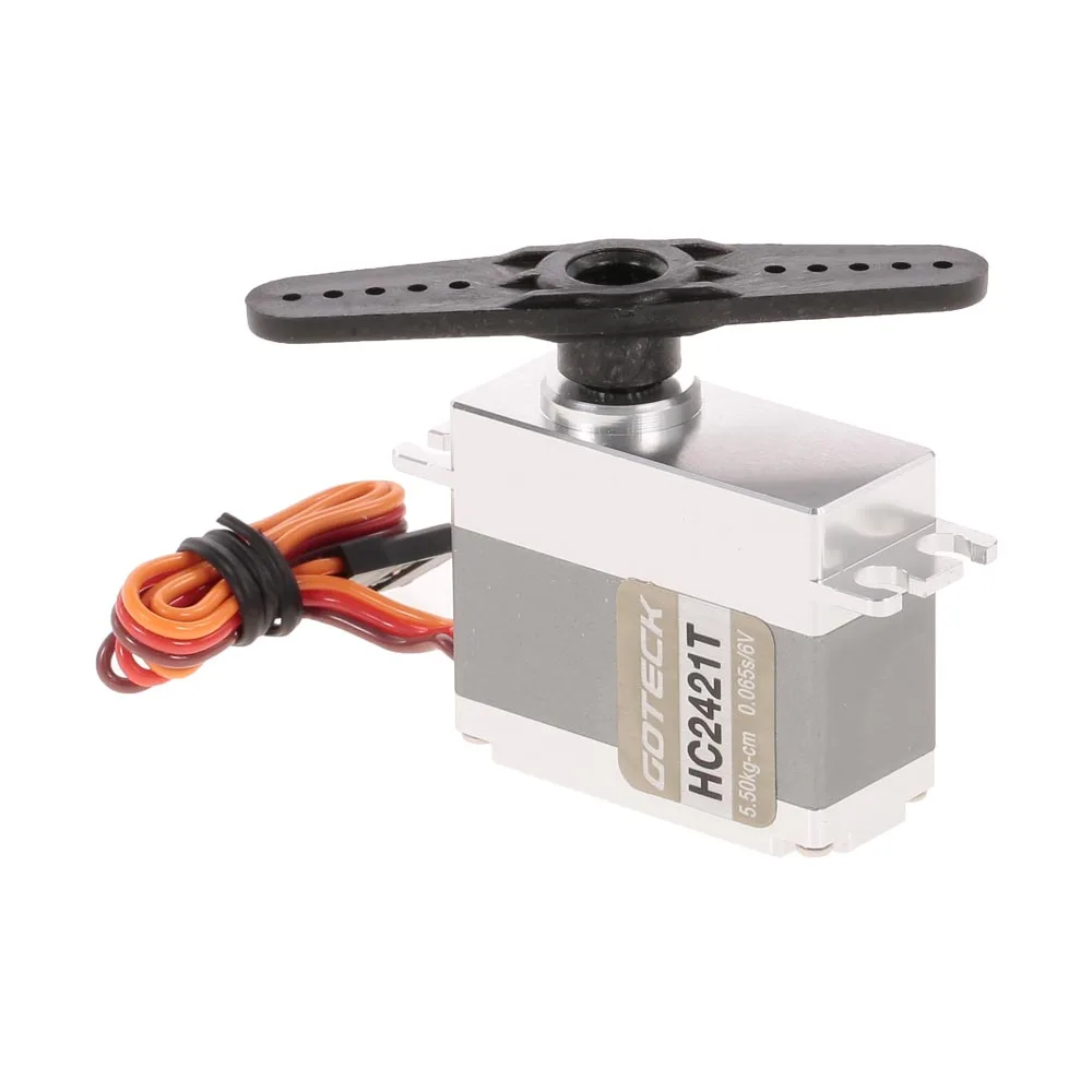 

GOTECK HC2421T Metal Gear High Torque 6.5KG Digital Servo with Coreless Motor Waterproof for RC Car Helicopter Boat Robot