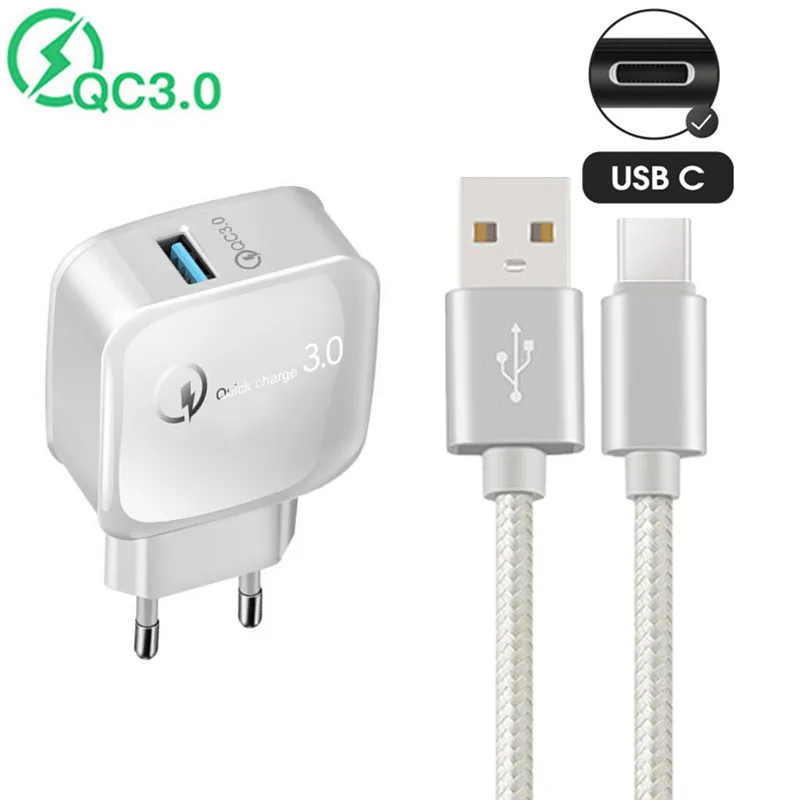USB C Wire Fast Charger Adapter Type Cable For Huawei Nova 5T 9X Honor View 40 Samsung A52 Xiaomi Redmi 9 10 Phone | Мобильные