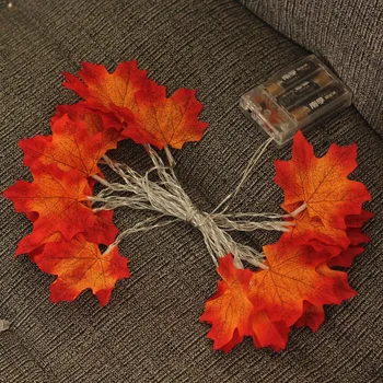 

2 Sizes Maple Leaves LED String Light AA Battery Operated Autumn Stair Garden Led Lights Christmas Tree Decoration Lighting