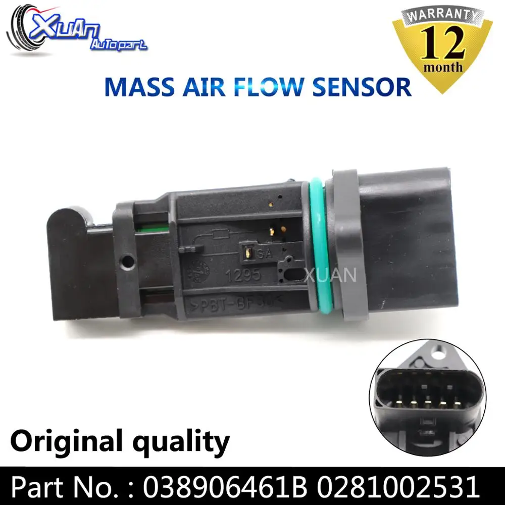 XUAN датчики воздушного потока расходомер сенсор 038906461B для Audi A3 Volkswagen Bora Caddy Fox GOLF BEETLE Passat POLO SHARAN Touran Seat