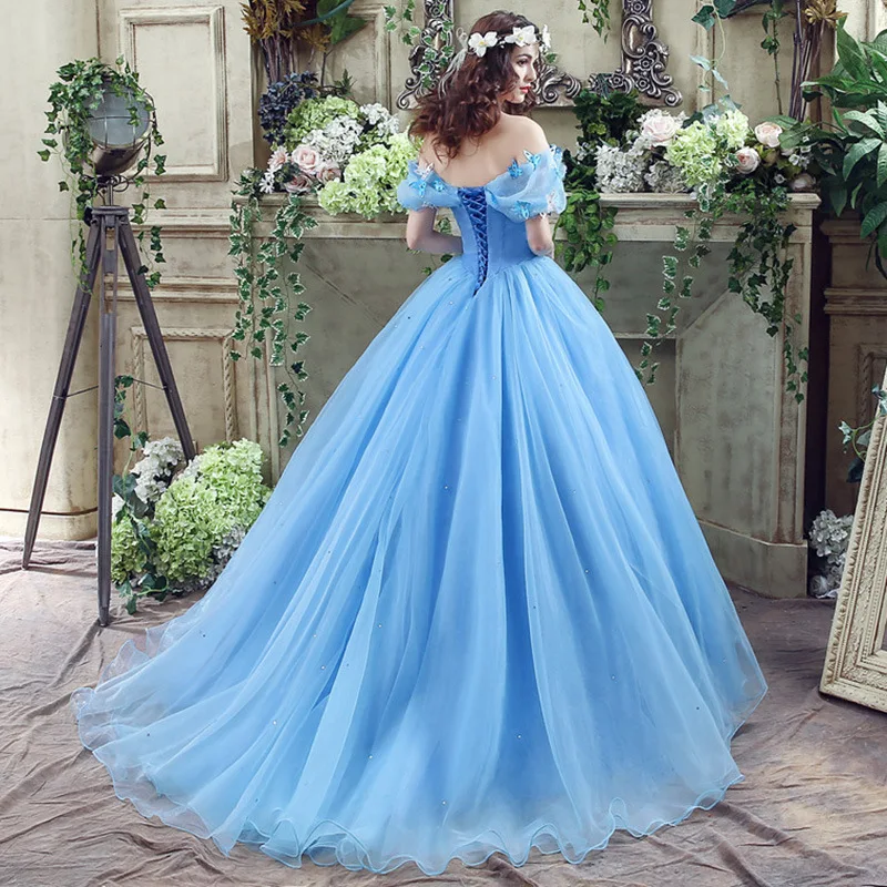 Quinceanera Dress With Train Vestidos 2021 New Elegant Party Prom