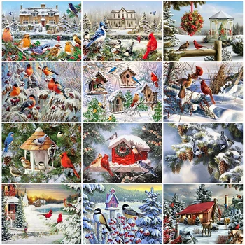 

HUACAN 5D DIY Diamond Painting Bird Cross Stitch Kit Diamond Embroidery Animal Rhinestones Pictures Handicrafts