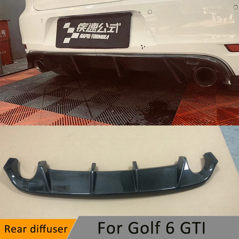 Бампер для Volkswagen Golf 6 VI MK6 GTI 2010-2013 автомобильный Стайлинг диффузор заднего бампера