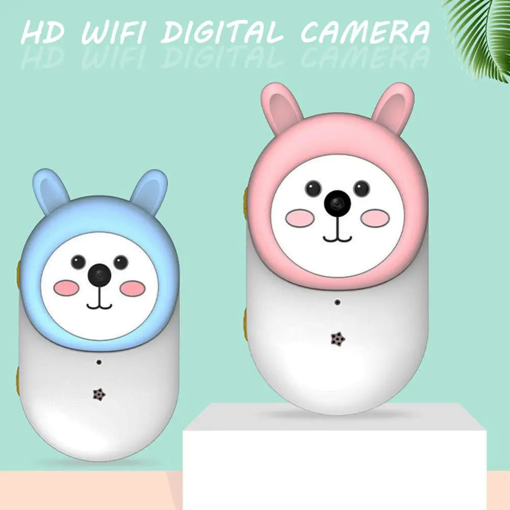 

Cute Kids Cartoon HD Wifi Digital Camera 2.4" LCD Mini Double Lens Kid Camera Waterproof Children Birthday Christmas Gifts Toys