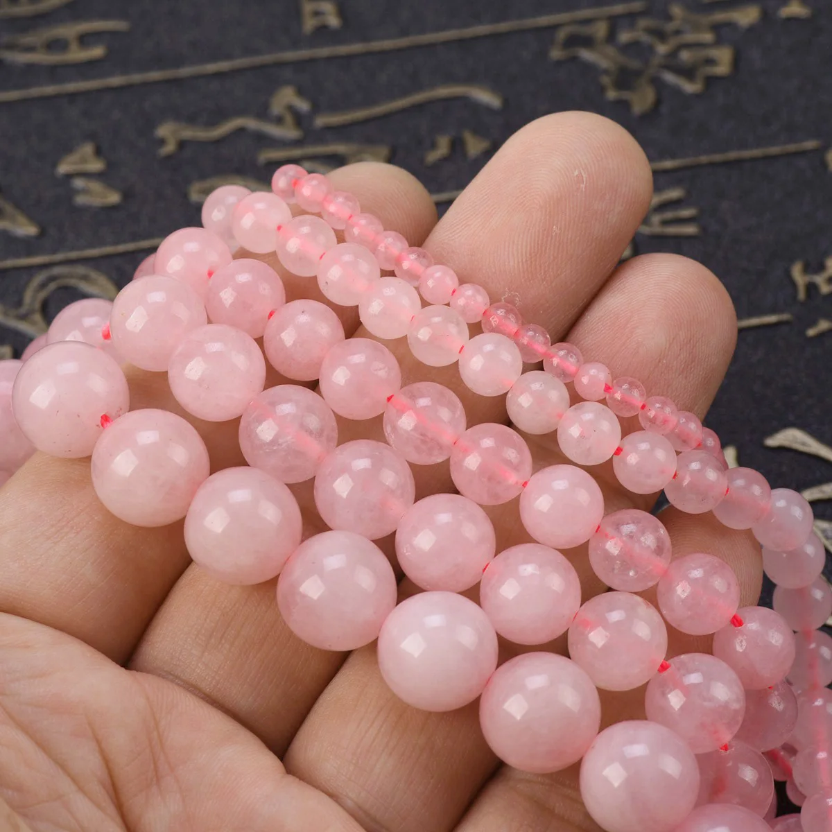 Round Natural Rose Quartz Stone 4mm 6mm 8mm 10mm 12mm 14mm 16mm Loose Beads lot For Jewelry Making DIY Crafts natural crystal amethyst quartz geode stone purple gemstone cluster crystal crafts for treasure gifts