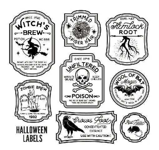 KLJUYP Halloween Labels Clear Stamps Scrapbook Paper Craft Clear stamp scrapbooking08144 clear stamps clear rubber stamps