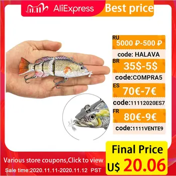 GRAB FAST ❤️ 10cm NEW small Robotic Swimming Lures Fishing Auto Electric Lure Bait Wobblers For Swimbait USB Rechargeable Flashing LED light - discount item 54% OFF Sports & Entertainment