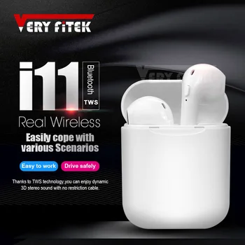 

2020 New i11 TWS Wireless Bluetooth 5.0 Earphone Stereo touch Earbud Headset with Charging Box Mic for Iphone All Smart Phone