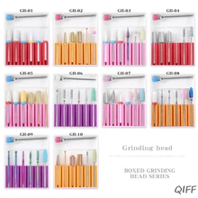 7 шт. керамические сверла для ногтей набор с чистящей щеткой высококачественный прочный