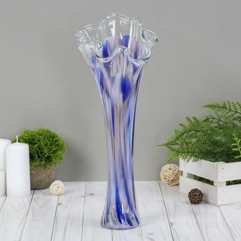 

Vase "Wave" white-blue-manganese