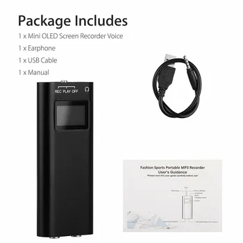 

Interview Microphone Audio Recorder Pen For Meeting Lectures Office Mini 3.5mm Jack Voice Activated Noise Reduction OLED Digital