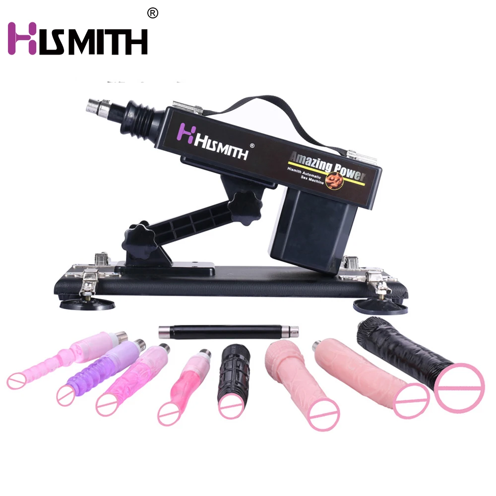 Skup Hismith Sex Machine wibrator automatyczny Sex Machine dla kobiet z 9 sztuk Sex zabawki kobiet Masturbating dildo dorosłych Sex produkty