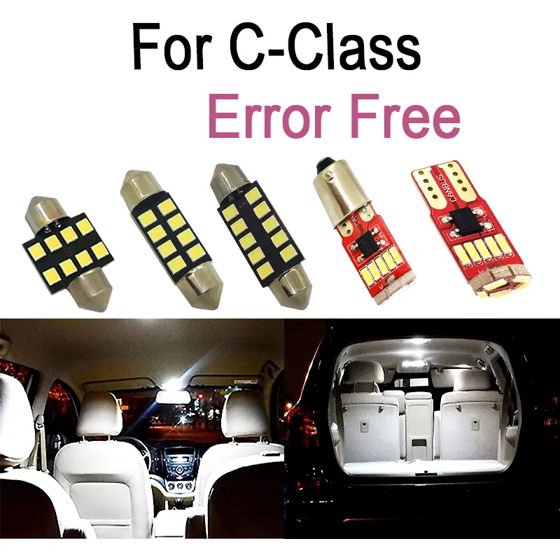 

Perfect Canbus White LED bulb interior dome Light Kit For Mercedes Benz C class W202 W203 W204 S202 S203 S204 C203 C204 (93-14)