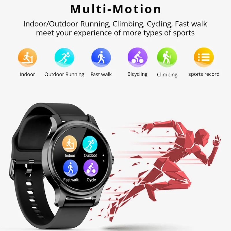 Makibes R2 Smart uhr Männer Bluetooth Heart Rate Monitor uhr Call Nachricht Erinnerung Musik Playe Fitness tracker smartwatch